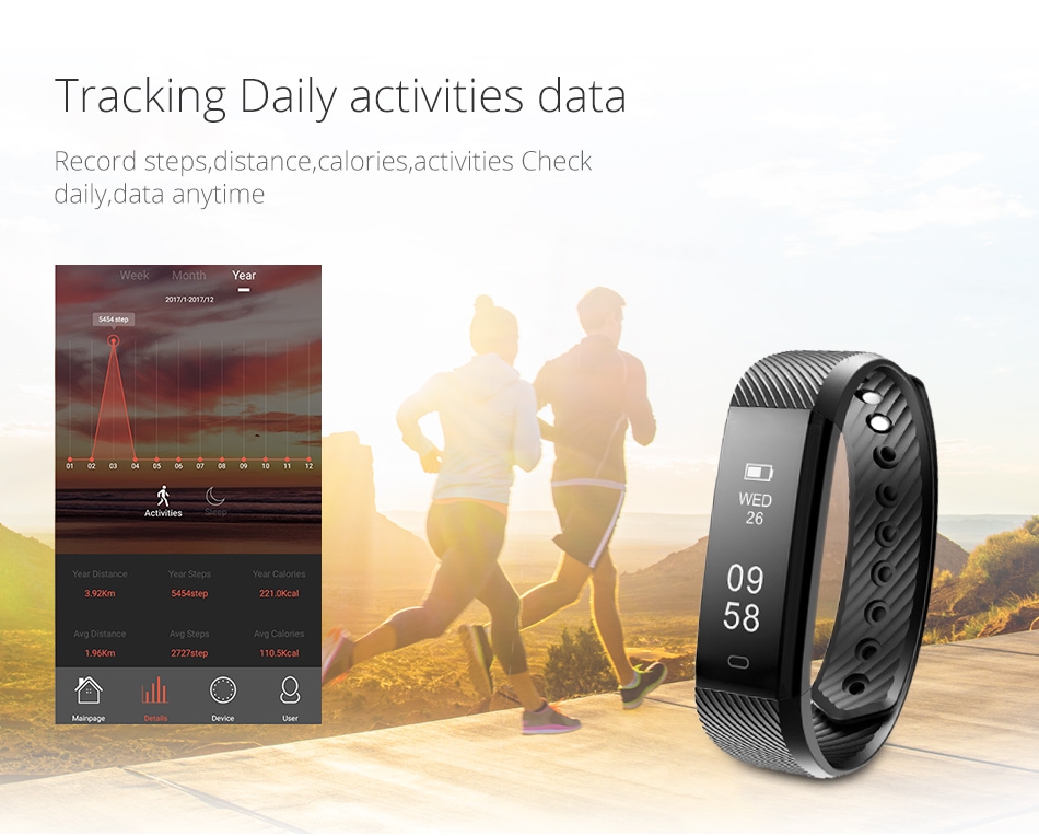 Dagaanbieding - Activity-Tracker-Smart-Bracelet-met-Bluetooth-4.0 dagelijkse koopjes